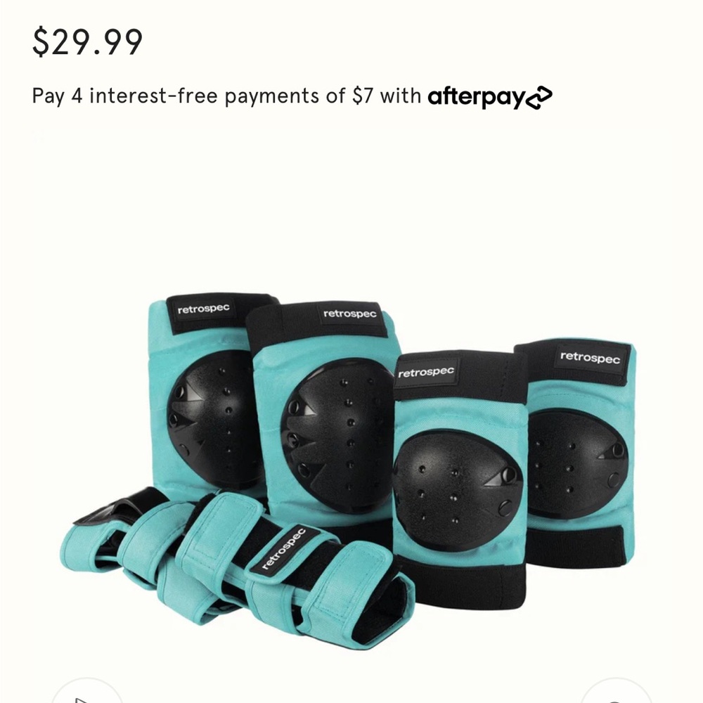 Retrospec Women's Teal Protective Knee and Wrist Pad Set